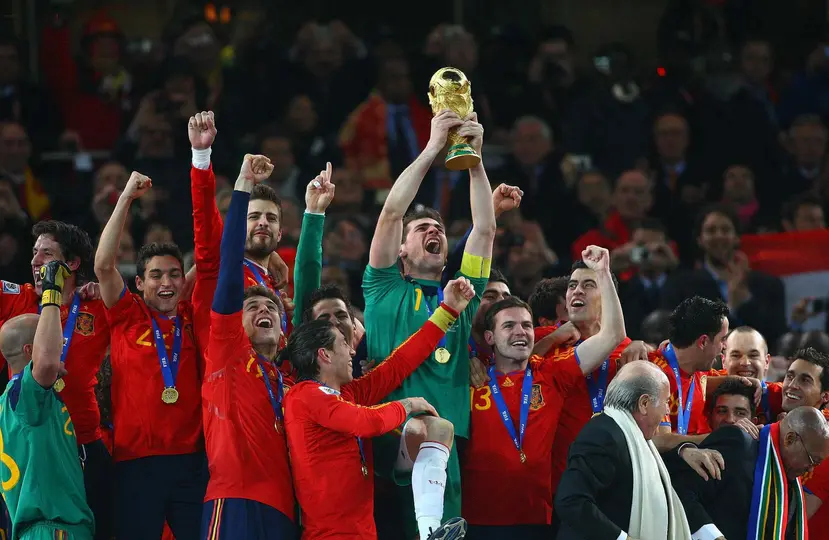 La Selección de España celebra su título en la Copa del Mundo Sudáfrica 2010 | MEXSPORT
