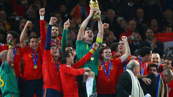 La Selección de España celebra su título en la Copa del Mundo Sudáfrica 2010 | MEXSPORT