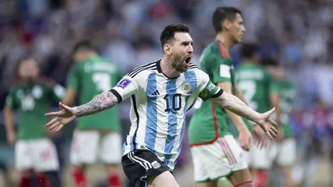 Messi festejando el gol anotado a México en Qatar 2022 | Imago7