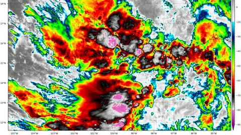 Las lluvias más intensas se pronostican para Guerrero, donde podrían registrarse acumulados de hasta 250 milímetros./ X: @InfoMeteoro