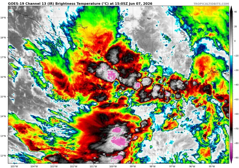 Las lluvias más intensas se pronostican para Guerrero, donde podrían registrarse acumulados de hasta 250 milímetros./ X: @InfoMeteoro