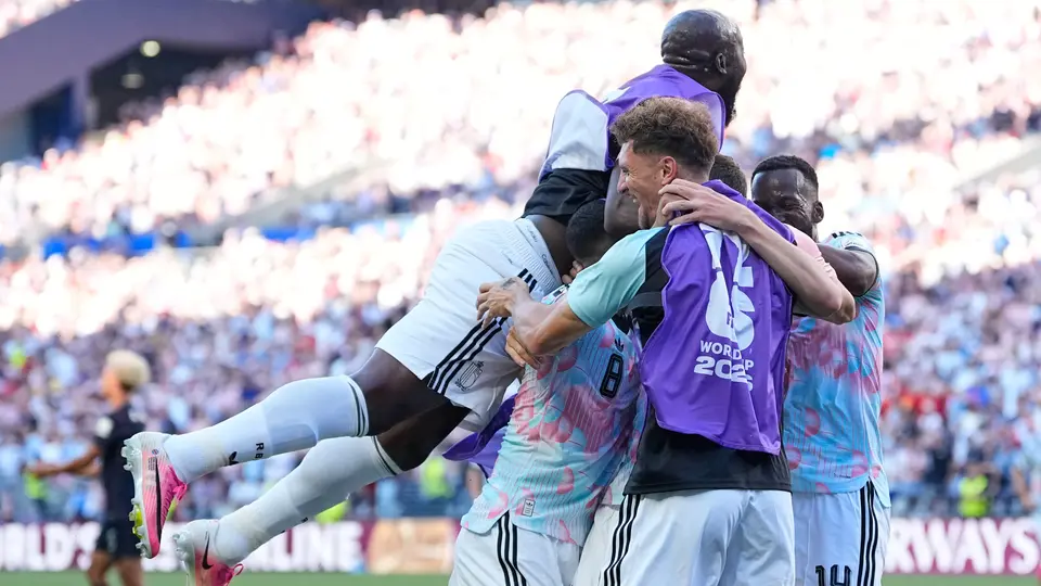 Bélgica, en festejo de gol | AP