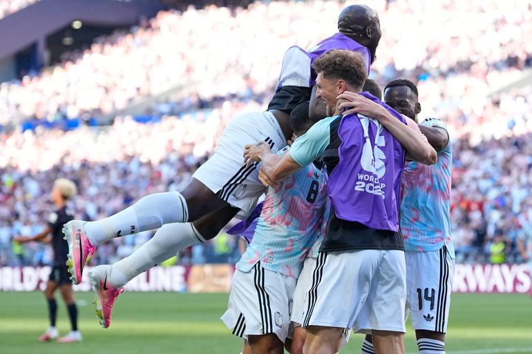 Bélgica, en festejo de gol | AP