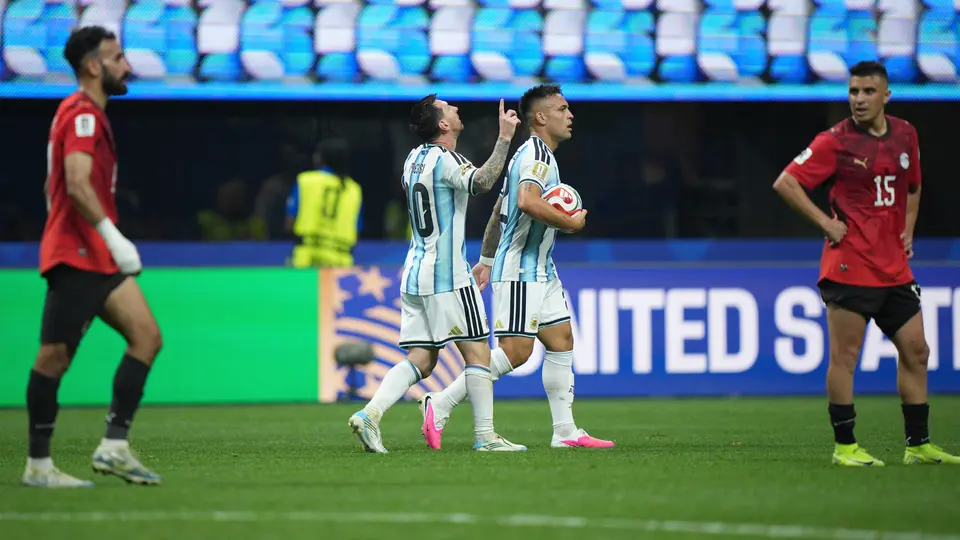 Messi celebra el gol ante Egipto | AP