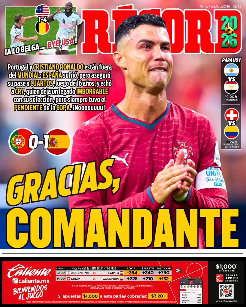 Portada RÉCORD 07 de julio de 2026