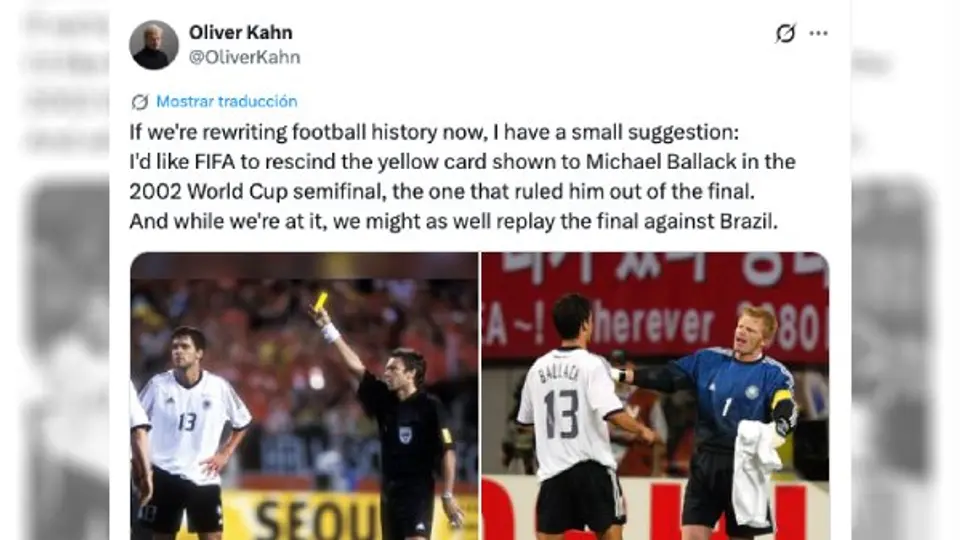 Así fue el comentario de Oliver Kahn en redes sociales | CAPTURA DE PANTALLA