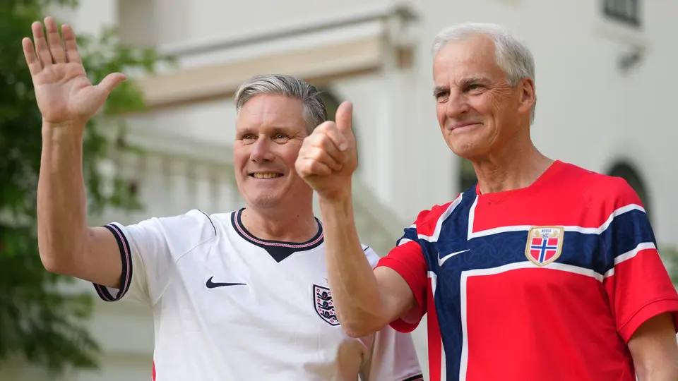 Keir Starmer, primer ministro de Inglaterra, y Jonas Gahr Støre, primer ministro de Noruega | AP