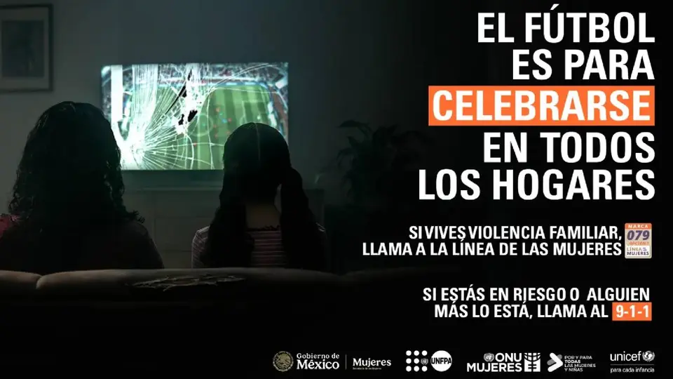 Campaña de UNICEF contra la violencia familiar durante el Mundial / @UNICEF