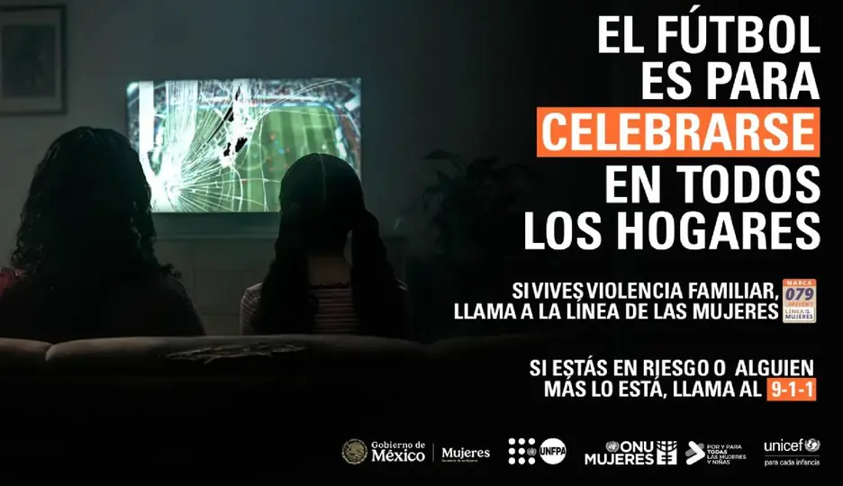 Campaña de UNICEF contra la violencia familiar durante el Mundial / @UNICEF