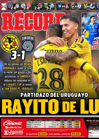 Portada RÉCORD 7 de Agosto de 2026