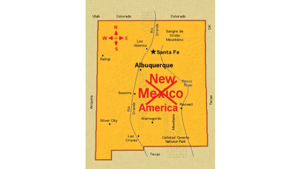 Un día antes, Trump difundió una imagen de Nuevo México rebautizado de forma gráfica como "New America" / Especial