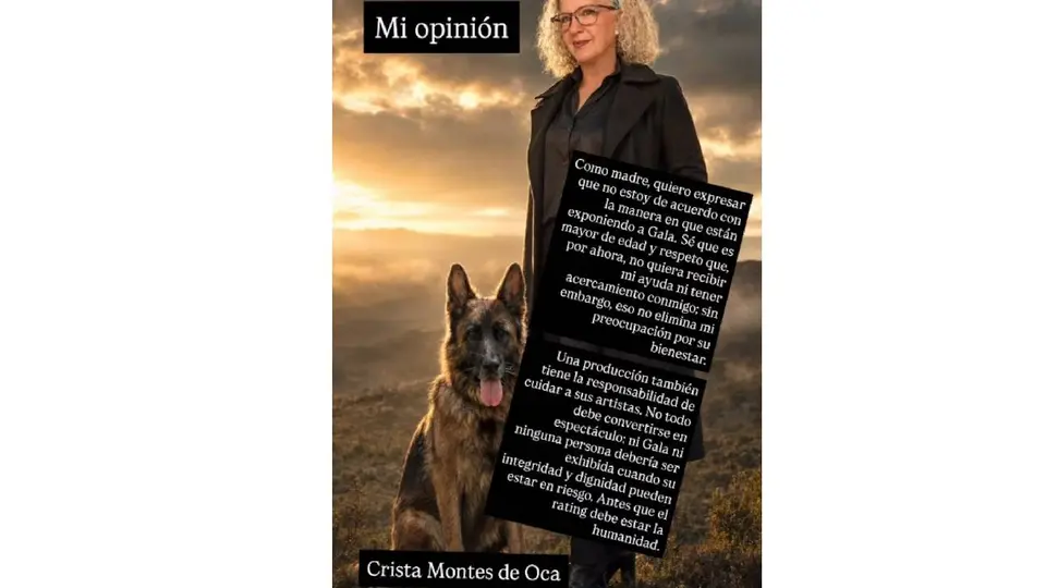 La mamá de Gala Montes publicó un mensaje después del regreso de la actriz al reality./ Captura de pantalla