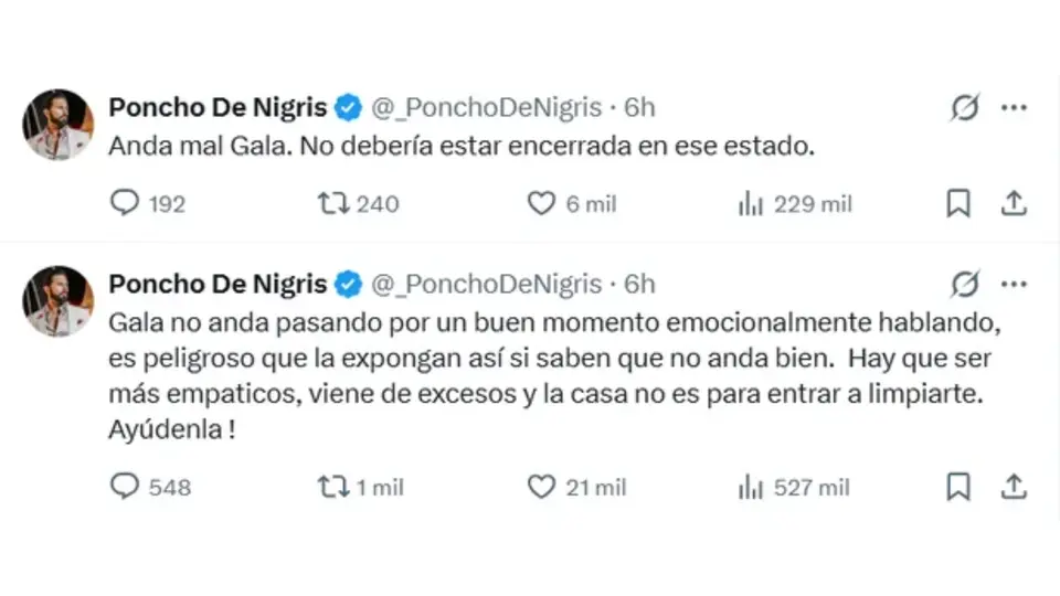 El polémico ingreso de Gala Montes desata debate sobre la salud mental y la equidad en el juego / Captura de pantalla
