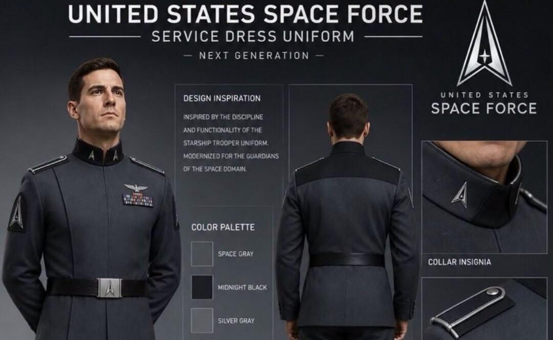 Trump muestra posible uniforme de la Space Force y lo comparan con las SS nazis