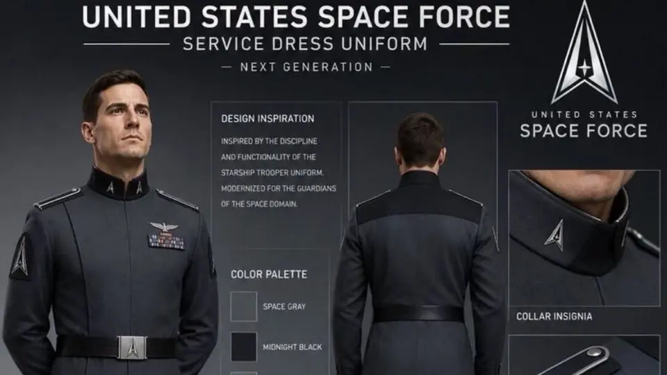 Trump muestra posible uniforme de la Space Force y lo comparan con las SS nazis