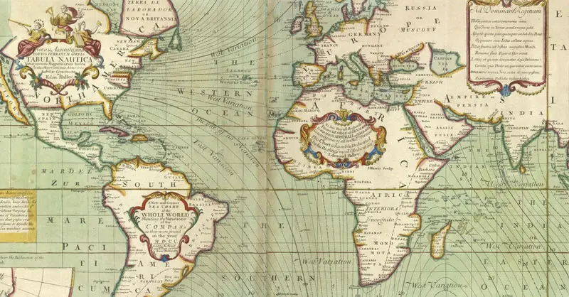 La proyección de Mercator ha sido utilizada durante siglos./mapa de 1544, especial