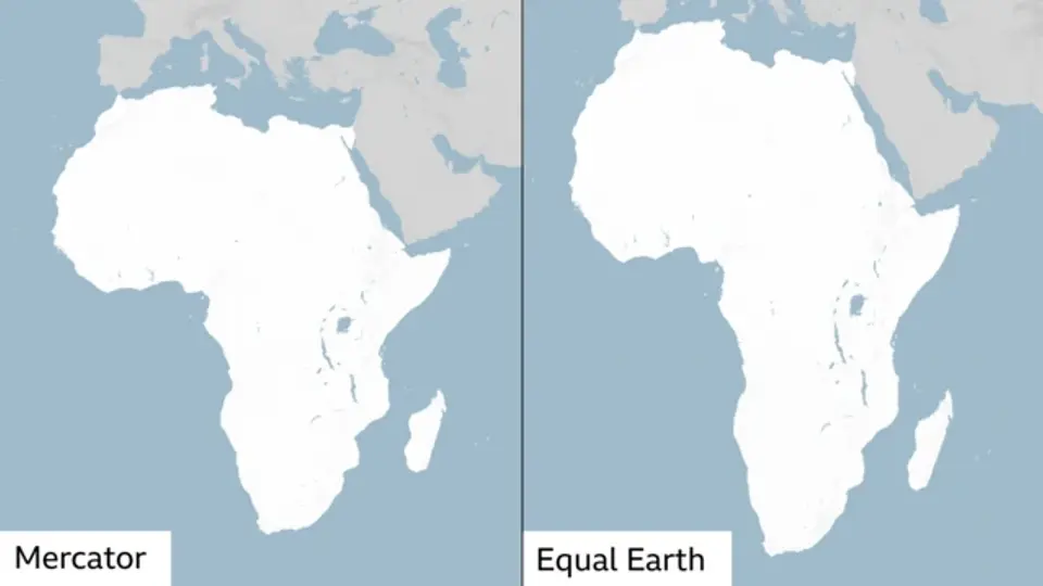 África busca una representación más cercana a su tamaño real./BBC