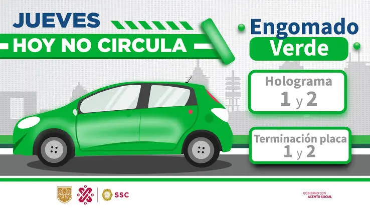 Los automóviles con holograma 1 o 2 tendrán restricción de circulación entre las 05:00 y las 22:00 horas./ SSC