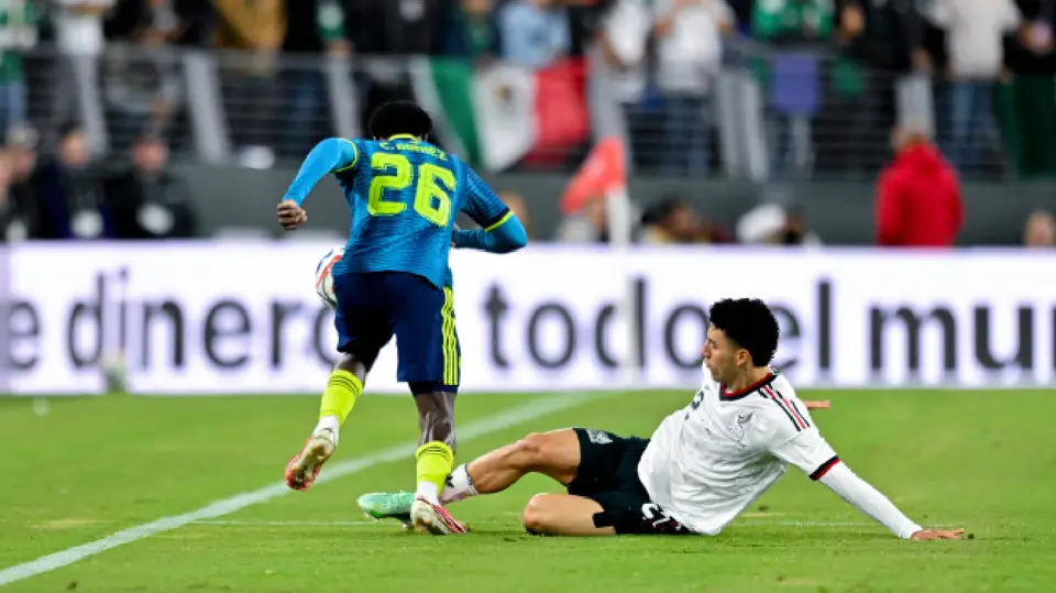 Jorge Sánchez con México durante el amistosos vs Colombia | IMAGO7