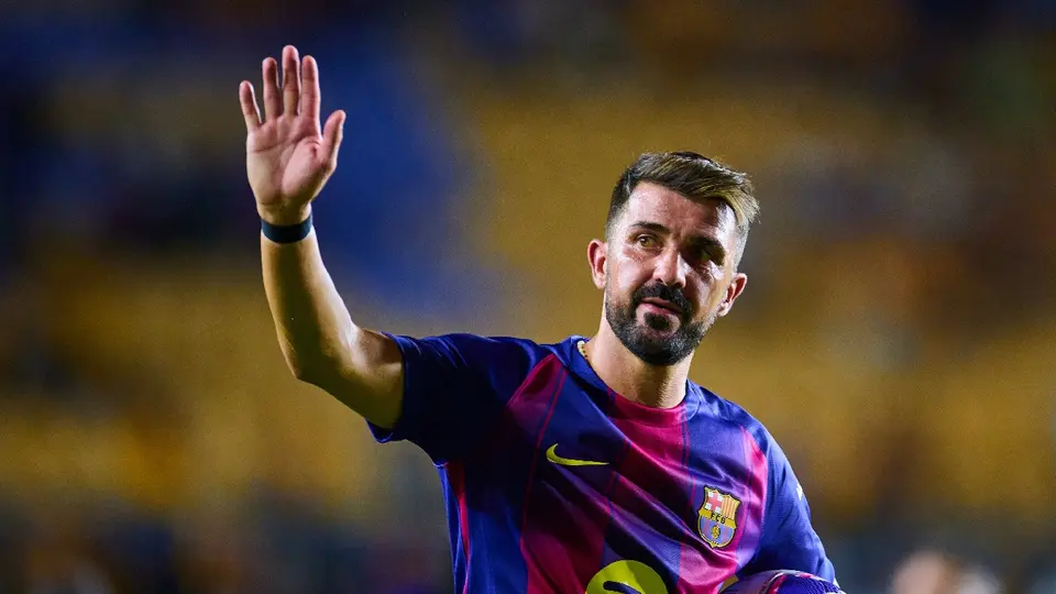 David Villa en el juego de Leyendas de Barcelona ante Tigres | MEXSPORT