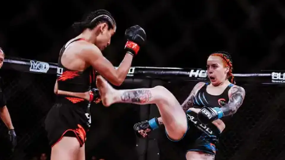 Patricia Larrainzar en combate | Cortesía BUDO