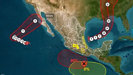 Dos posibles ciclones ponen en alerta a México: llegarían por el Golfo y Océano Pacífico