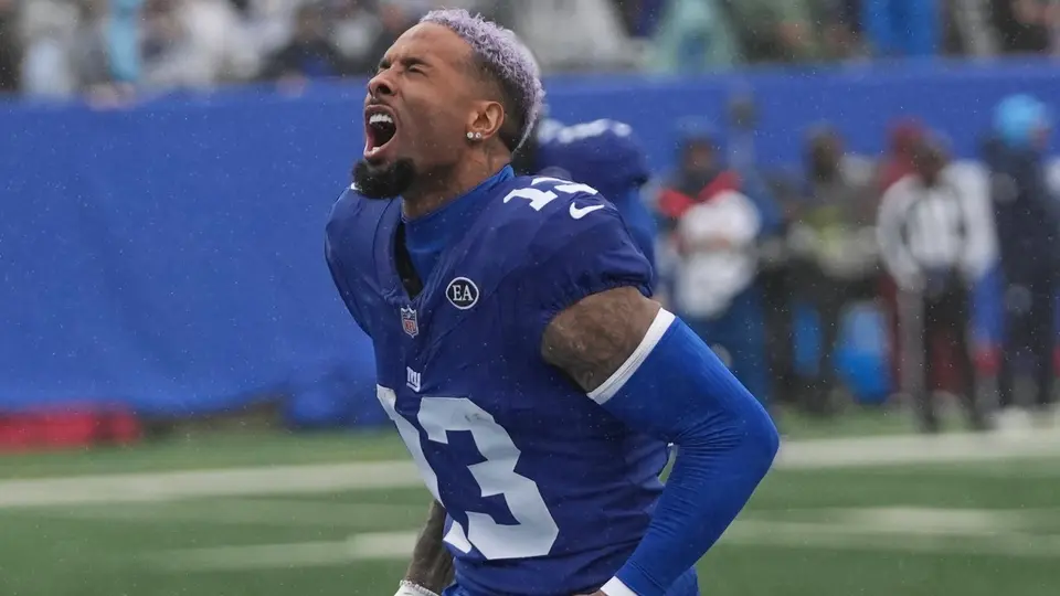 Odell Beckham Jr. en un partido con los New York Giants | AP