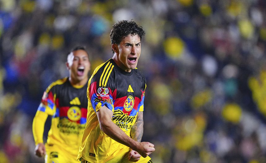 Alejandro Zendejas celebra su gol con Américan | IMAGO 7