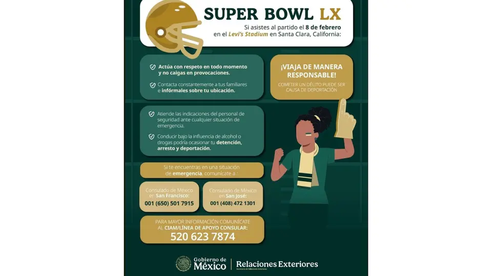 Recomendaciones de la SRE. / X:@SRE_mx
