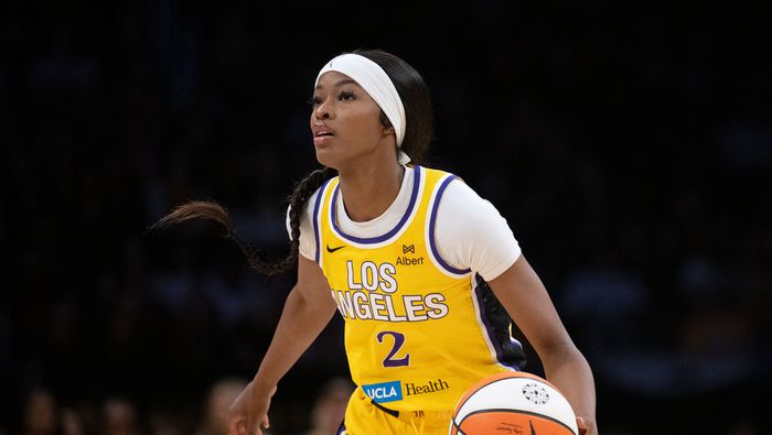 Rickea Jackson durante un partido de Los Angeles Spark en la WNBA | AP
