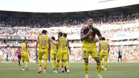 Brian Rodríguez en festejo de gol ante Querétaro en la J10 del Clausura 2026 | IMAGO7