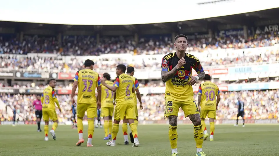 Brian Rodríguez en festejo de gol ante Querétaro en la J10 del Clausura 2026 | IMAGO7