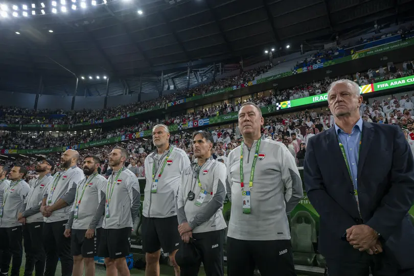 Cuerpo técnico de Iraq durante la Copa Árabe en 2025 | GROSBY GROUP