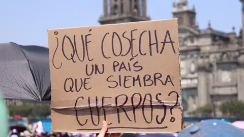 Pancartas, consignas y pañuelos morados y verdes marcaron la marcha por el Día Internacional de la Mujer./ Laura Medrano
