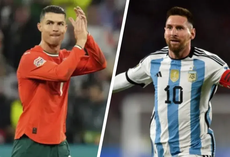Cristiano Ronaldo y Lionel Messi | AP