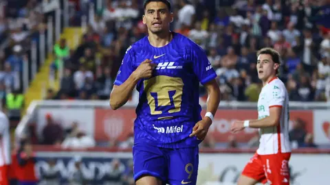 Memote Martínez celebra gol con Pumas vs Necaxa en Liga MX I IMAGO7