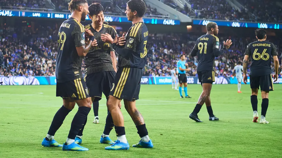 Jugadores deL LAFC celebrando frente a Cruz Azul | MEXSPORT