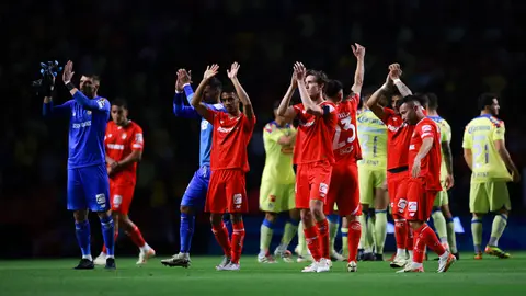 Jugadores de Toluca y América en el Clausura 2024, último partido de Liga MX en el Estadio Banorte | IMAGO 7