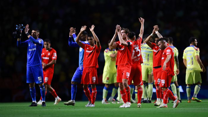 Jugadores de Toluca y América en el Clausura 2024, último partido de Liga MX en el Estadio Banorte | IMAGO 7