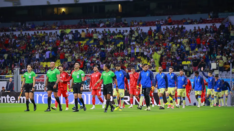 Jugadores de Toluca y América en el Clausura 2024, último partido de Liga MX en el Estadio Banorte | IMAGO 7