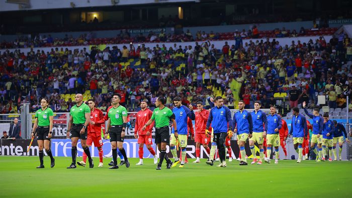 Jugadores de Toluca y América en el Clausura 2024, último partido de Liga MX en el Estadio Banorte | IMAGO 7