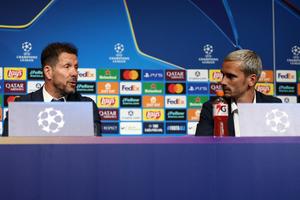 Diego Simeone en conferencia de prensa con Griezmann | AFP