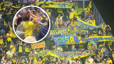 La violencia no se detiene: aficionados del América protagonizan pelea con seguidores del Nashville