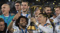 Marcelo y Cristiano Ronaldo en celebración con Real Madrid tras coronarse en el Mundial de Clubes 2017 | MEXSPORT