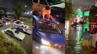 VIDEO: Lluvias azotan Monterrey provocando inundaciones, autos bajo el agua, un muerto y… restos humanos