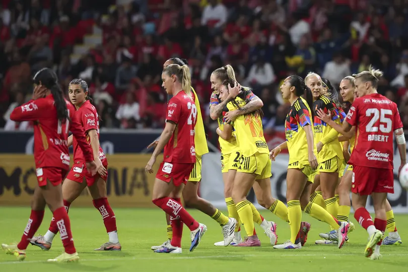 Jugadoras de América en celebración contra Toluca en la Semifinal del Clausura 2026 de la Liga MX Femenil | IMAGO 7
