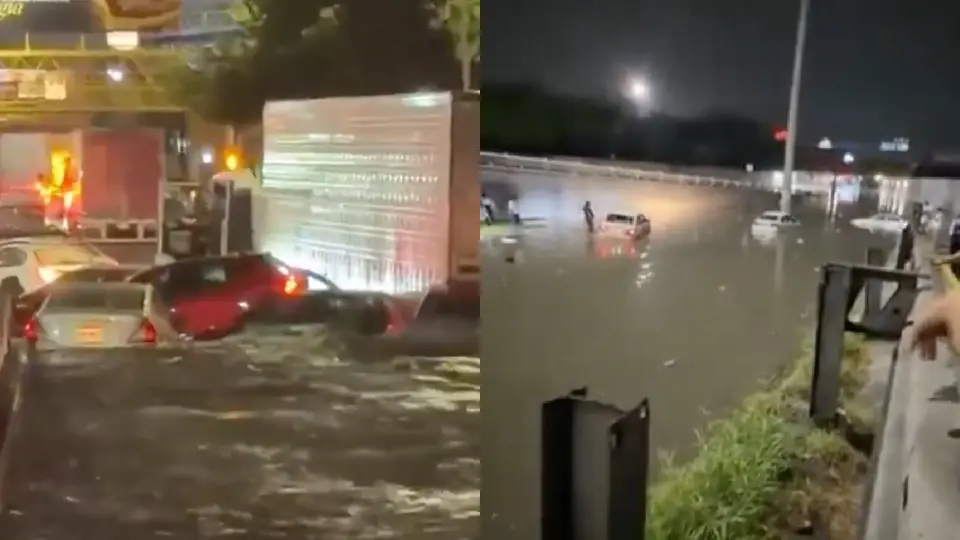 Más de 50 autos quedaron bajo el agua por la creciente de agua sobre las calles y avenidas / Especial