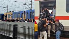 VIDEO: ¡No es la CDMX! Falla Metro de Monterrey y pasajeros tienen que caminar por las vías