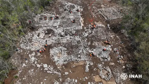 El hallazgo fue realizado cerca de Yaxché de Peón, en el municipio de Ucú, Yucatán. / INAH