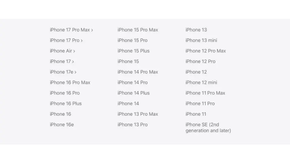 Millones de usuarios podrán actualizar sus dispositivos a iOS 27 cuando la versión final sea liberada en septiembre de 2026./ Apple